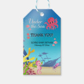 Wrack unter der Sea Baby Shower Geschenkanhänger (Vorderseite)