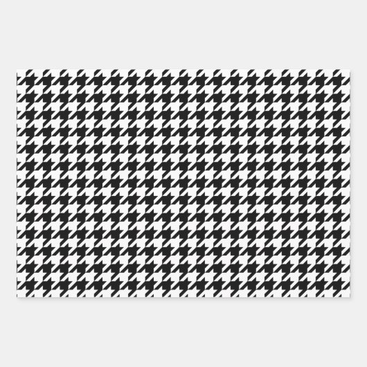 Wrackpapier für Hahnentrittmuster Geschenkpapier Set (Vorderseite 3)