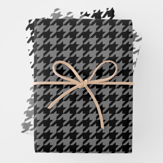 Wrackpapier für Hahnentrittmuster Geschenkpapier Set (Beispiel)