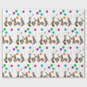 Wrackpapier für Party-Eichhörnchen Geschenkpapier (Flach)