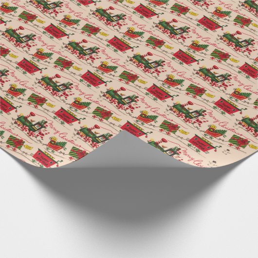 Wrackpapier für Weihnachtszüge Geschenkpapier (Ecke)