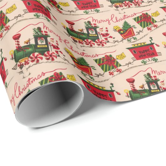 Wrackpapier für Weihnachtszüge Geschenkpapier (Rolleneckpunkt)