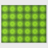 Wrackpapier, grünes Spiralmuster Geschenkpapier (Flach)