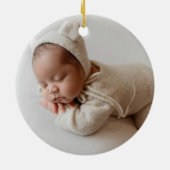 Wrackvoll mit Liebe Black Bow erste Weihnachtsfeie Keramik Ornament (Hinten)