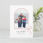 Wrackvoll mit Liebe Red Bow Arch Foto Weihnachten (Stehend Vorderseite)