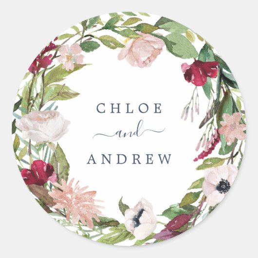 Wraeath Wedding Umschlag Aufkleber (Vorderseite)