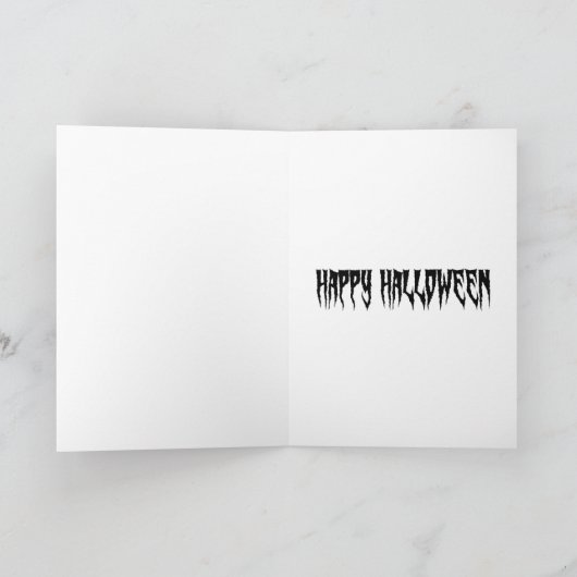 Wraith im Friedhof Halloween Karte (Innenseite)