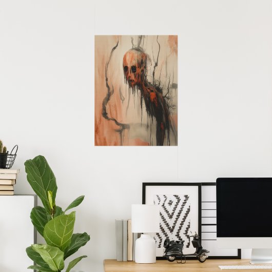 Wraith in Bloom - Surreal Dark Fantasy Poster (Heimbüro)