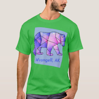 Wrangell AK Galaxy Bear Abstrakt geometrische Anim T-Shirt