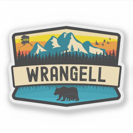 Wrangell, Alaska Aufkleber (Vorderseite)