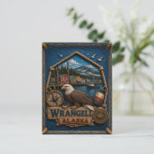 Wrangell Alaska Postkarte Vintage Reise (Stehend Vorderseite)