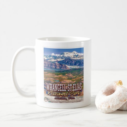 WRANGELL SAINT ELIAS NATIONAL PARK - ALASKA USA KAFFEETASSE (Mit Donut)