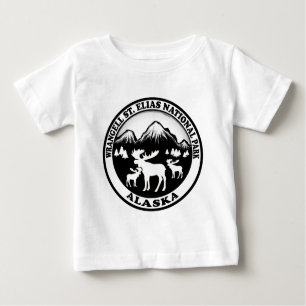 Wrangell St. Elias Nat Park Alaska Elche Kreis Baby T-shirt