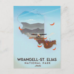 Wrangell-St. Elias National Park Alaska Poster Postkarte