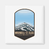 Wrangell st elias national park emblem patch logo magnet (Vorne)