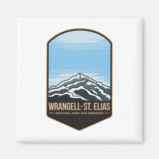 Wrangell st elias national park emblem patch logo magnet