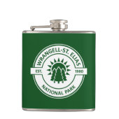 Wrangell-St. Elias National Park Sun Trees Flachmann (Vorderseite)