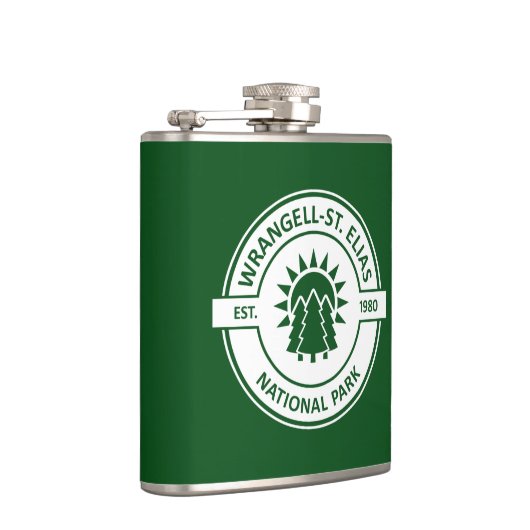 Wrangell-St. Elias National Park Sun Trees Flachmann (Rechts)