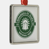 Wrangell-St. Elias National Park Sun Trees Ornament Aus Metall (Rechts)