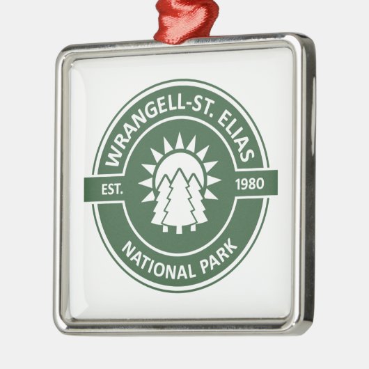 Wrangell-St. Elias National Park Sun Trees Ornament Aus Metall (Links)