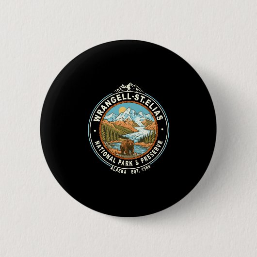 Wrangell-st elias Nationalpark Alaska Outdoor Button (Vorderseite)