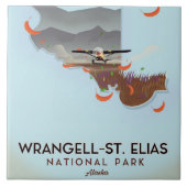 Wrangell-St. Elias Nationalpark Alaska Plakat Fliese (Vorderseite)