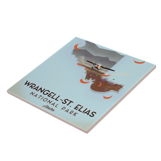 Wrangell-St. Elias Nationalpark Alaska Plakat Fliese (Seite)