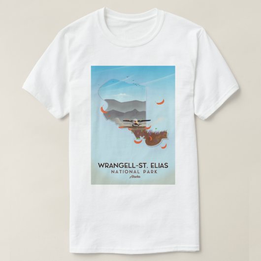 Wrangell-St. Elias Nationalpark Alaska Plakat T-Shirt (Design vorne)