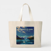 Wrangell St. Elias Nationalpark Alaska Vintag Jumbo Stoffbeutel (Rückseite)