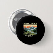 Wrangell-st elias nationalpark alaska vintage button (Vorne & Hinten)