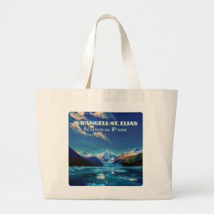 Wrangell St. Elias Nationalpark Alaska Vintage Jumbo Stoffbeutel