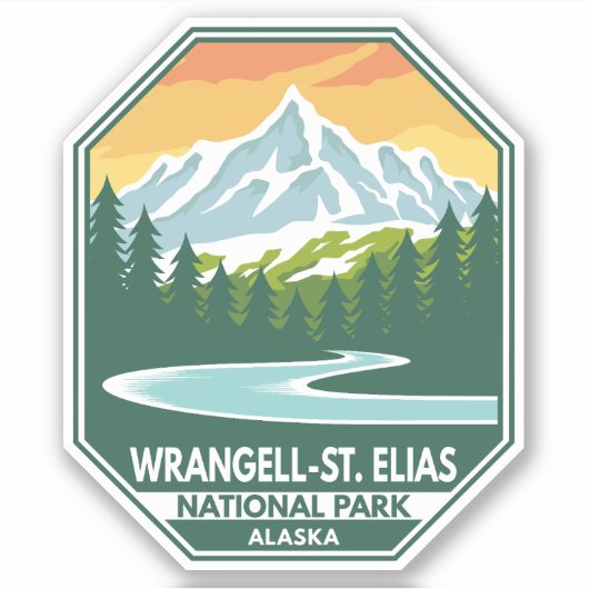 Wrangell St Elias Nationalpark California Aufkleber (Vorderseite)