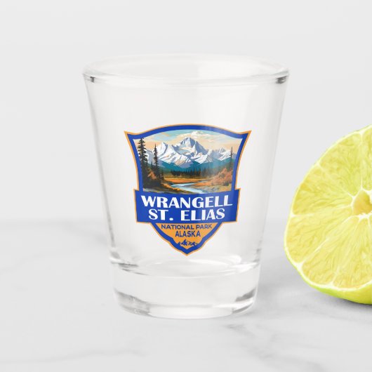Wrangell St. Elias Nationalpark California Schnapsglas (Vorderseite)