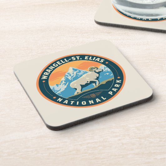 Wrangell-St Elias-Nationalpark Getränkeuntersetzer (Linke Seite)