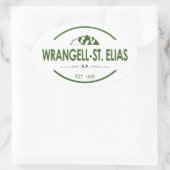 Wrangell-St. Elias-Nationalpark Ovaler Aufkleber (Tasche)