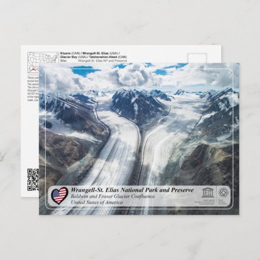 Wrangell-St. Elias Nationalpark und Erhaltung Postkarte (Vorne/Hinten)