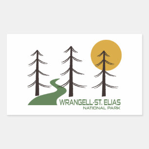 Wrangell-St. Elias Nationalparkplatz Rechteckiger Aufkleber
