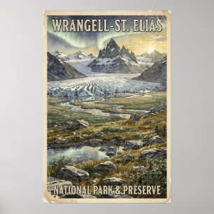 Wrangell-St. Elias Reisesouvenir Poster