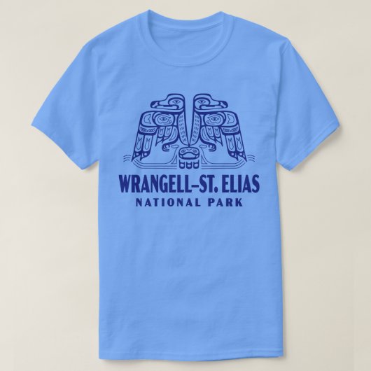 WrangellStElias Nationalpark Retro Bird Wordmark T-Shirt (Design vorne)