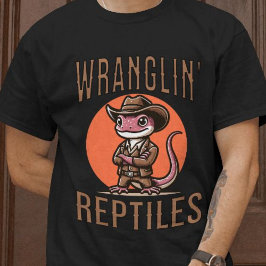 Wranglin Reptiles Lizard Cowboy T-Shirt