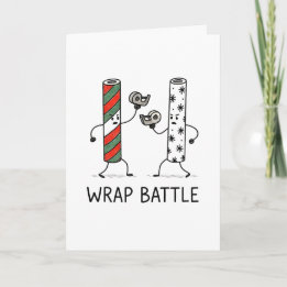 Wrap Battle - Lustige Weihnachtskarte Feiertagskarte