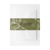 Wrap der neutralen Mousse Brown und Olive Green Einladungsbanderole (Vorderseite Beispiel)