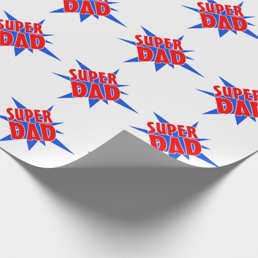 Wrap des Super-Vater-Vaters zum Tag der Geschenke Geschenkpapier (Ecke)