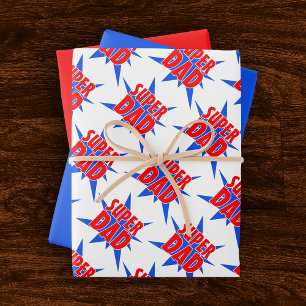 Wrap des Super-Vater-Vaters zum Tag der Geschenke Geschenkpapier Set