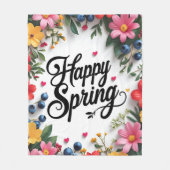 Wrap dich in Joy ein: Happy Spring Fleecedecke (Vorderseite)