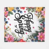 Wrap dich in Joy ein: Happy Spring Fleecedecke (Vorderseite (Horizontal))
