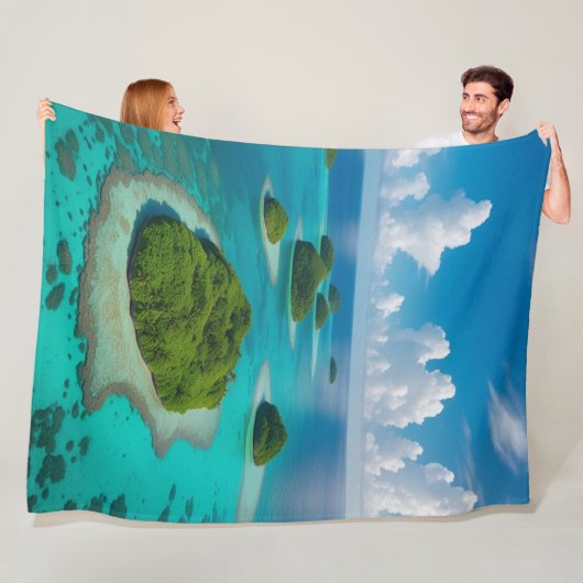 "Wrap dich selbst im Paradies: Tropischer Archipel Fleecedecke (Beispiel)