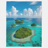 "Wrap dich selbst im Paradies: Tropischer Archipel Fleecedecke (Vorderseite)