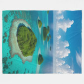 "Wrap dich selbst im Paradies: Tropischer Archipel Fleecedecke (Vorderseite (Horizontal))