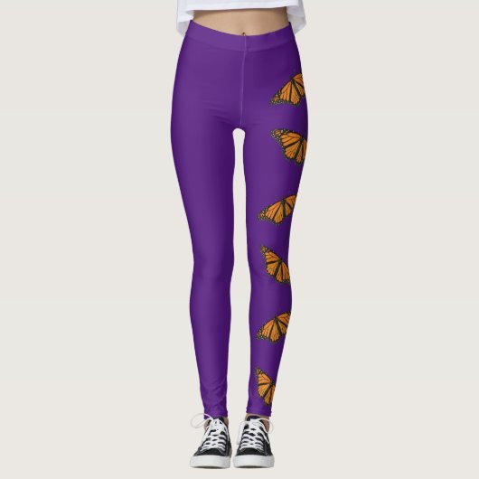 Wrap dich selbst Wings Monarch Butterfly Leggings (Vorderseite)